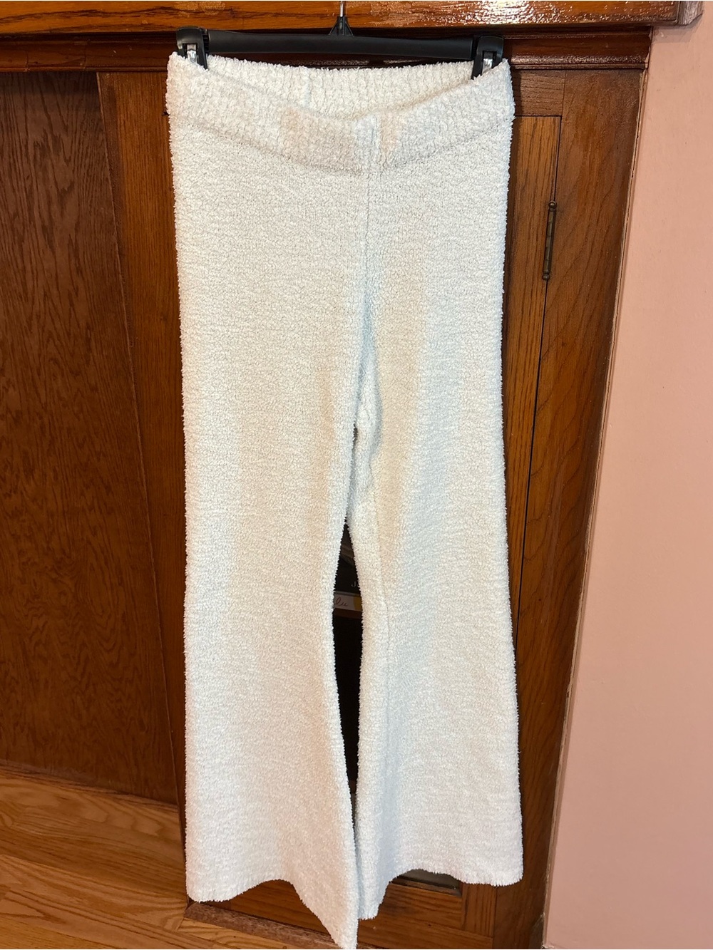 Garage White Plush Flare Lounge Pants
